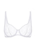 Opaline Curved Neckline Bra - White