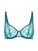 Opaline Curved Neckline Bra - Emerald