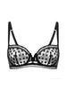 Hortense Half Cup Bra - Black