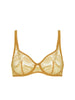 Embleme Curved Neckline Bra - Golden Yellow