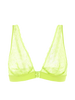 Rose Full Cup Triangle Bra - Lime