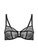 Pia Deep Plunge Underwire Bra - Black