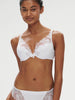 Wish Triangle Push Up Bra - Crystal White