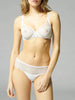 Reflet Full Cup Plunge Bra - White