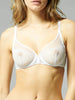 Reflet Full Cup Plunge Bra - White