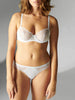 Reflet Half Cup Bra - White