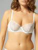 Reflet Half Cup Bra - White