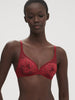 Saga Full Cup Plunge Bra - Lipstick