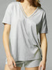 Brume Short Sleeve Night Top - Mineral Grey