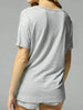 Brume Short Sleeve Night Top - Mineral Grey