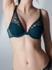 Utopia Triangle Push Up Bra - English Green