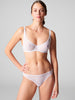 Opaline Curved Neckline Bra - White