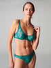 Opaline Curved Neckline Bra - Emerald