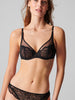 Exotica Full Cup Plunge Bra - Black