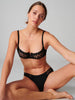 Hortense Half Cup Bra - Black