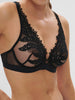 Mystic Deep Plunge Underwire Bra - Black