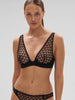 Rose Full Cup Triangle Bra - Black