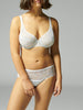 Reflet Full Cup Plunge Bra - White