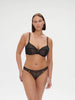 Pia Deep Plunge Underwire Bra - Black